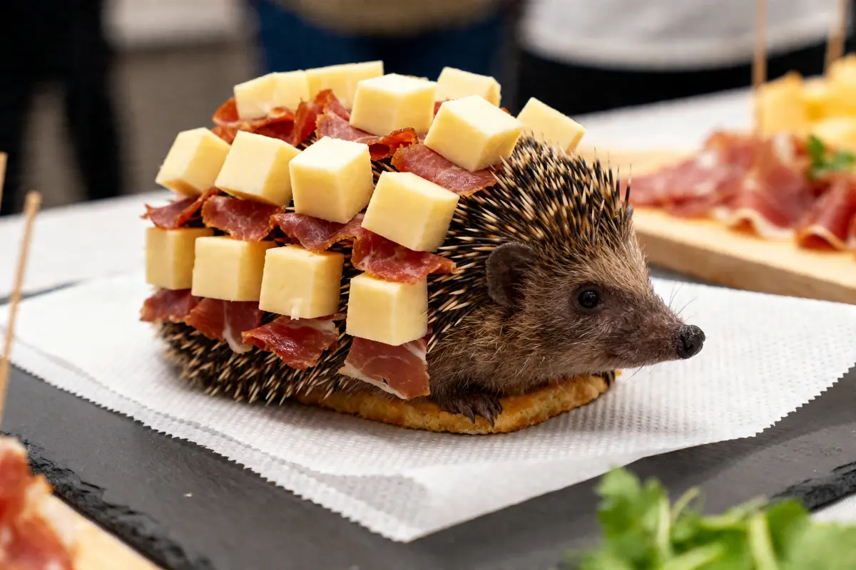Hérisson apéritif en fromage et charcuterie pour préparer un hérisson apéritif la veille