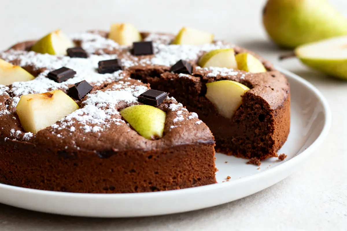Recettes de gâteau poires chocolat moelleux, faciles et gourmands